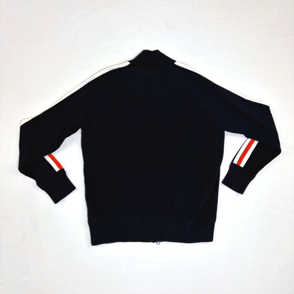 Psycho Bunny Mens Full Zip Track Jacket Navy Blue Cotton Knit Size Medium - Picture 9 of 9